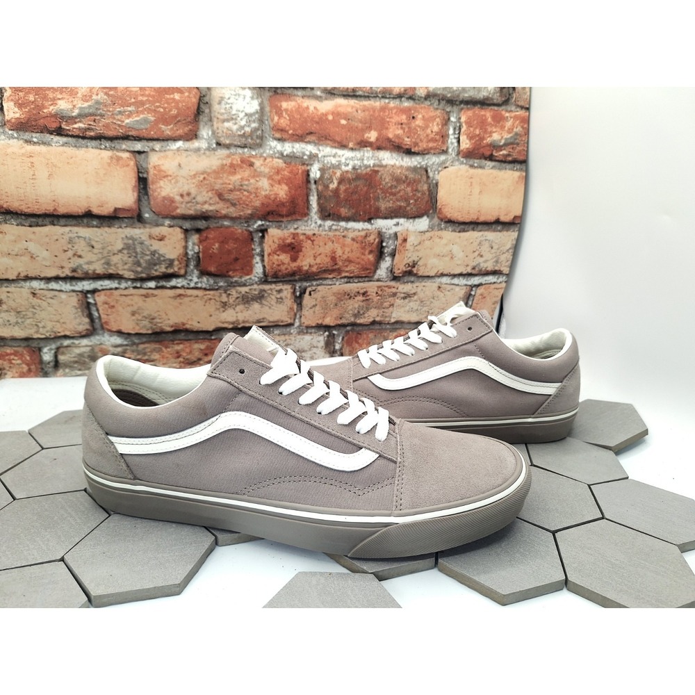 Vans Old Skool Pop Gray Suede Canvas Skate Shoes Men's Sz 11 Sneakers